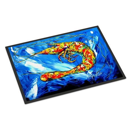 Carolines Treasures Ice Blue Shrimp Indoor or Outdoor Mat, 18 x 27 in. MW1226MAT